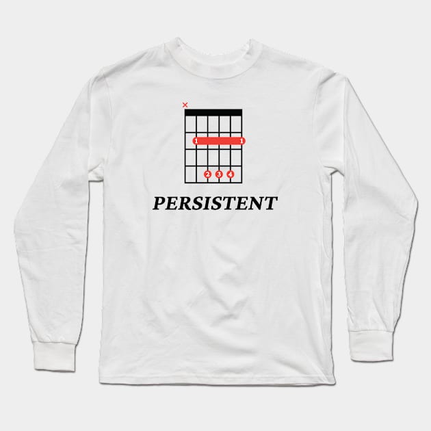 B Persistent B Guitar Chord Tab Light Theme Long Sleeve T-Shirt by nightsworthy